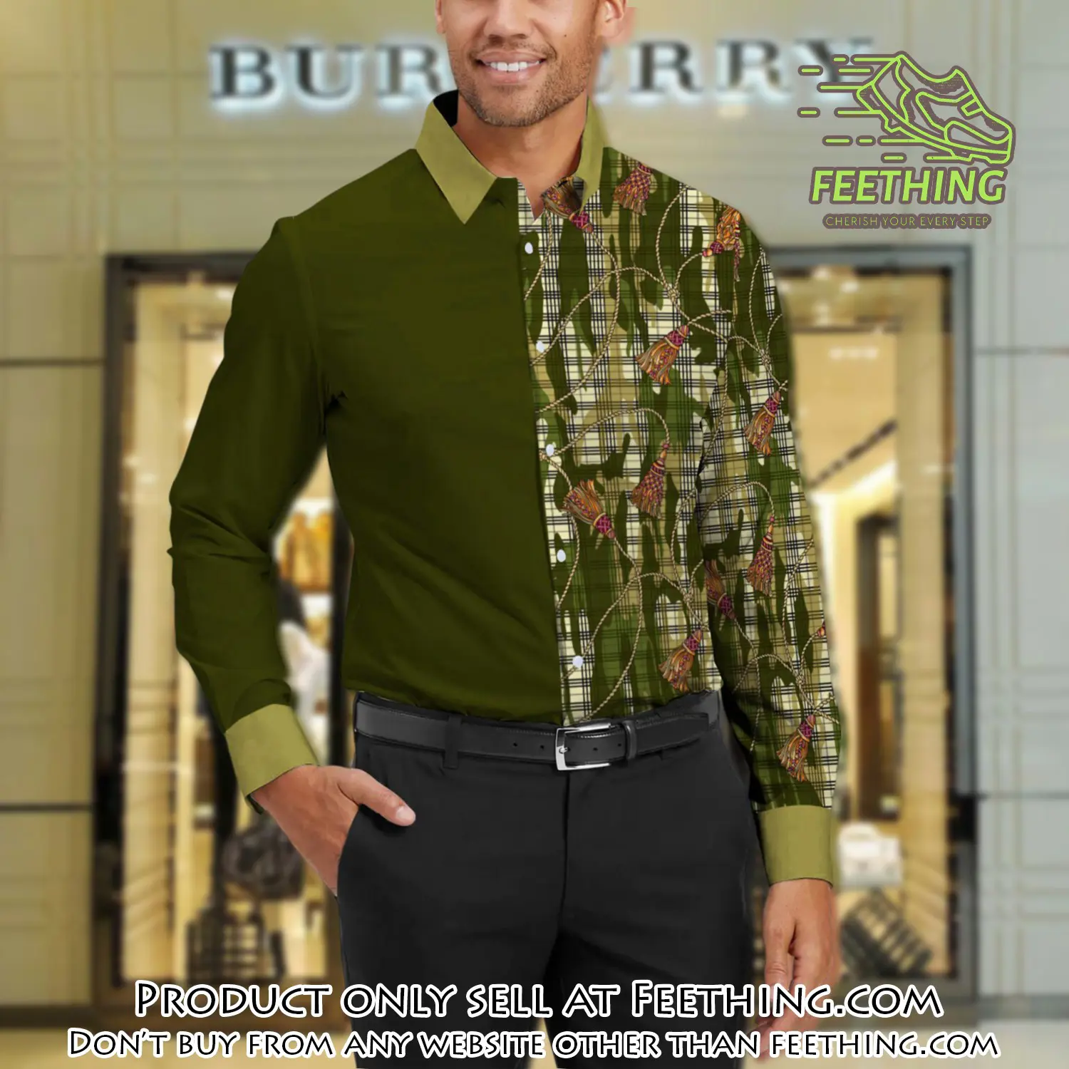 Burberry long sleeves button down shirt for elegant men lsb1008 ft5557614
